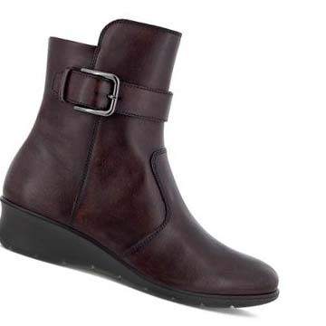 Women's Ecco Finola Ankle Boots Coffee | SG 13MQZ